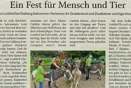 "Ein Fest für Mensch und Tier"