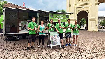 Start unserer Aufklärungskampagne in Potsdam. Foto: © aktion tier e.V./Marut