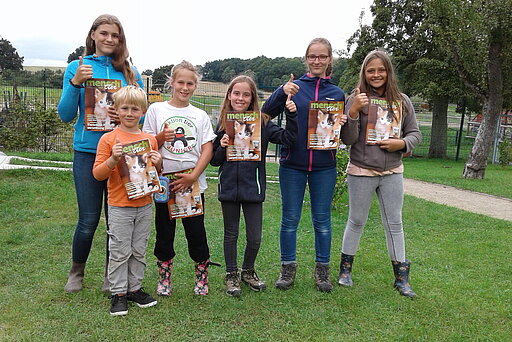 Die Ferienkinder vom aktion tier Lottihof in Seefeld.