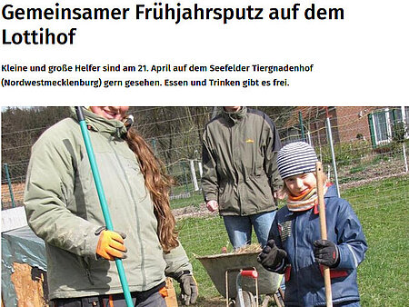 Gemeinsamer Frühjahrsputz auf dem Lottihof 